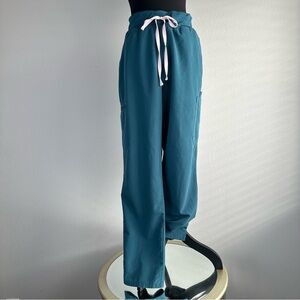 Figs Yola High Waist Scrub Pants Women XXL TALL PO4222 Carribean Blue W22SW2013T